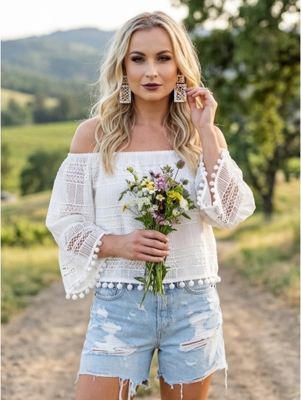 XS NWOT Tularosa Alexa Off The Shoulder Top